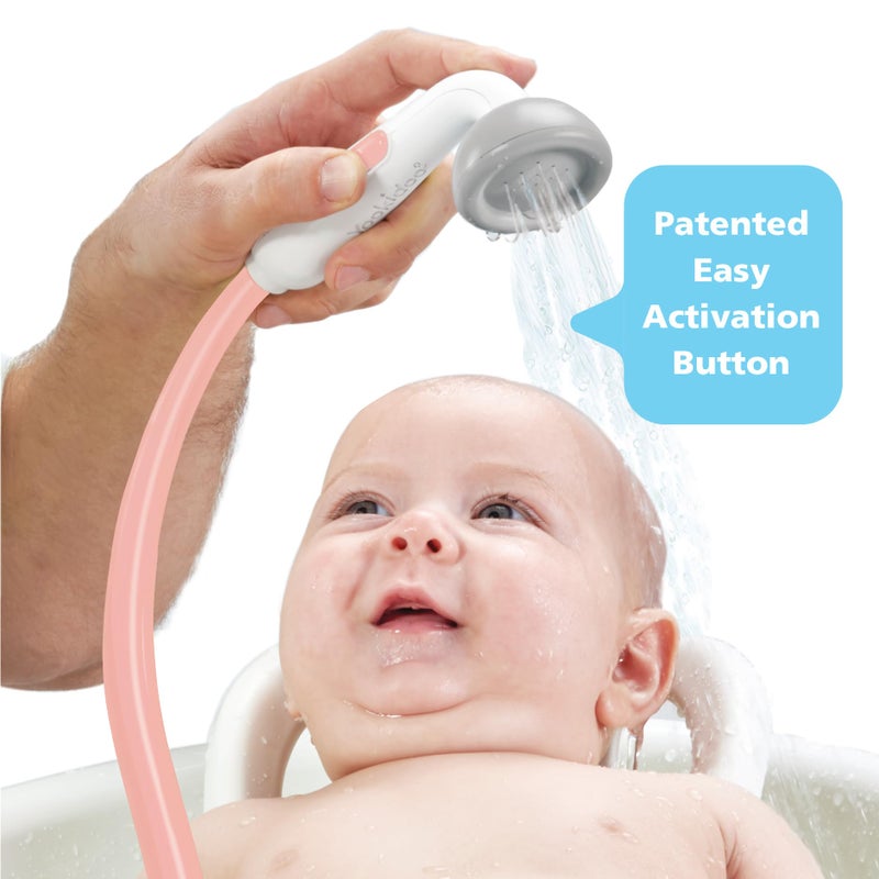 Yookidoo Baby Bath Shower Head - Elephant Bath Toy and Trunk Spout Rinser - for Newborn Babies in Tub Or Sink (Pink) - Image 3