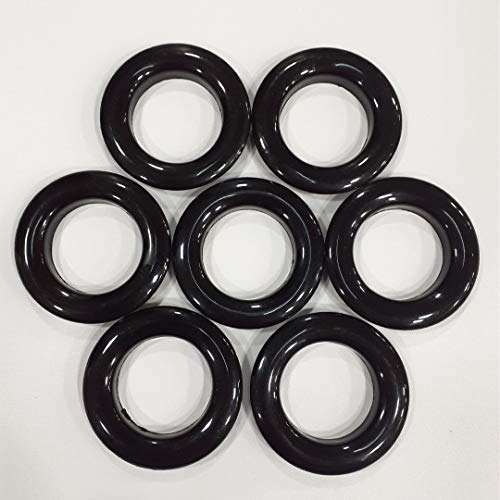 FAPBADRI Curtain Eyelet Rings with Back Lock (Male & Female), Suitable for a 1 inch Pipe, Colour Black, 20 Pieces - Image 1