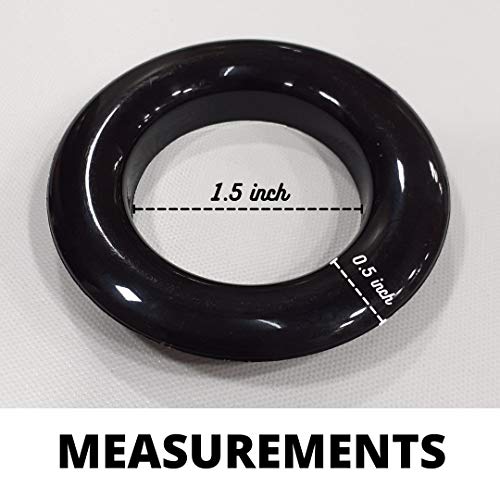 FAPBADRI Curtain Eyelet Rings with Back Lock (Male & Female), Suitable for a 1 inch Pipe, Colour Black, 20 Pieces - Image 3