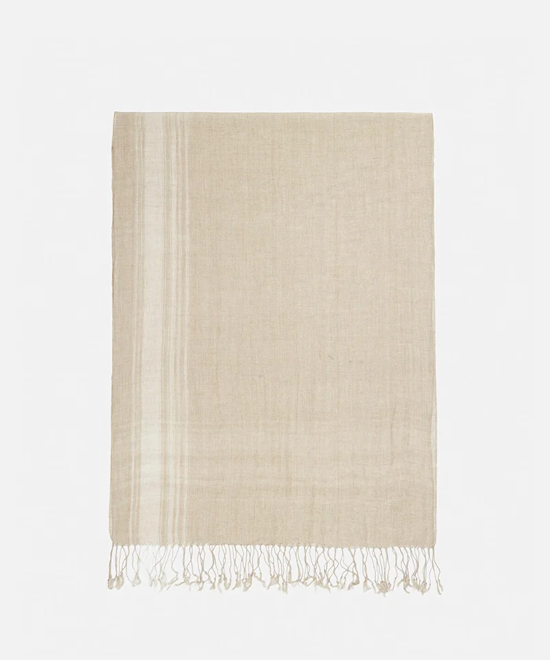 ابيكول Fringed Linen Scarf