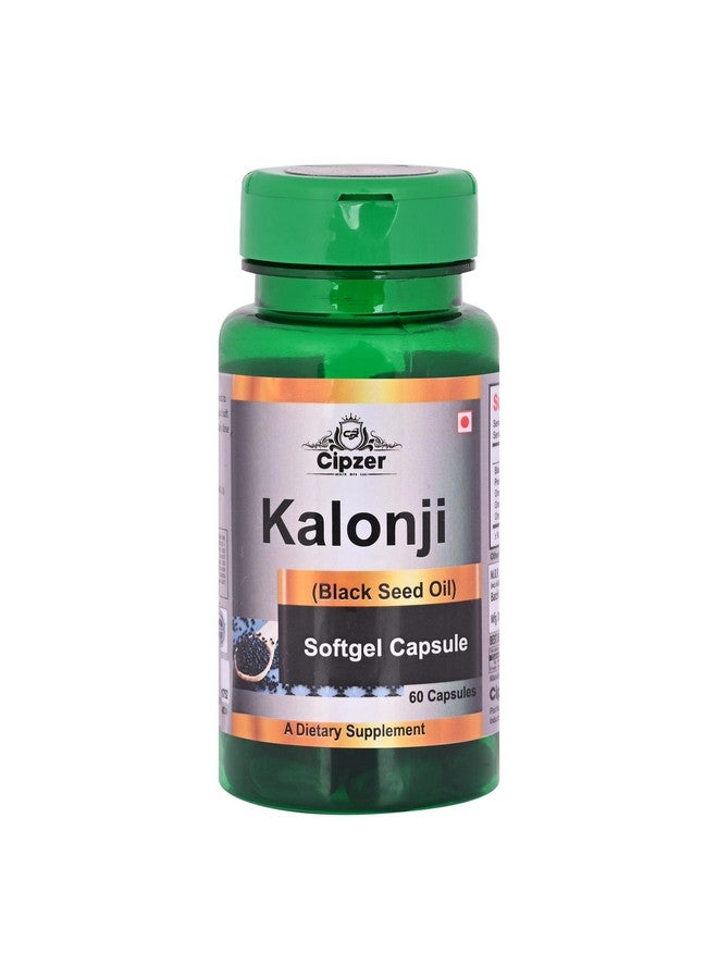 Cipzer Kalonji Oil Softgel Capsules with Ayurvedic Black Seed Extract supplement Helpful in Good Digestion, maintain cholesterol and blood sugar 60 Capsules - Image 1