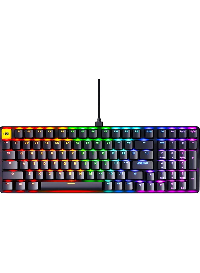 Glorious GMMK 2 96% Arabic & English RGB Gaming -TKL Hot Swappable Mechanical Keyboard, Linear Switches, Wired, TKL Gaming & Full-size - Black RGB Keyboard - Image 1