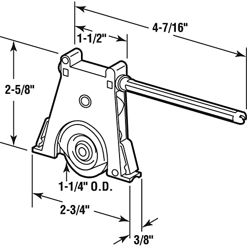 Prime-Line B 715 White Plastic, Sliding Screen Door Roller, for Andersen Doors (Single Pack) - Image 2