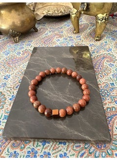 PSGT Tiger Eye & Hematite Mixed Natural Stone Unisex Bracelet 8 mm 