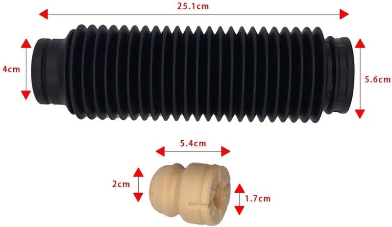 Wivplex Car Front Shock Absorber Buffer Rubber Boot Set - Image 2