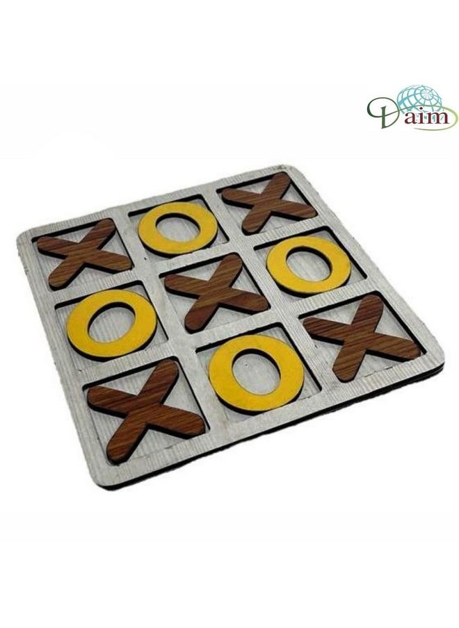 Daim Daim® Wooden Classic Tic Tac Toe Toy Game Zero and Cross Game Wooden Tic Tac Toe Game,tic tac Toy XOXO Toys ((White)  - Image 3