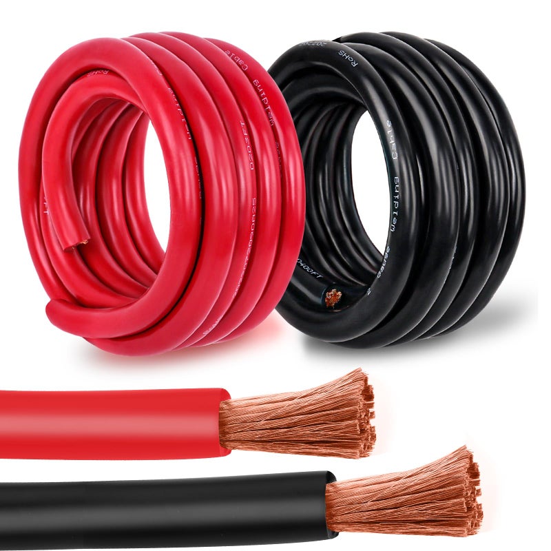 Kimbluth 20 Gauge Battery Cable Copper Wire 3FT Red3FT Black 20 AWG Welding Cable Standard USA OFC Wire for Automotive Battery Solar Marine and Generator - Image 3