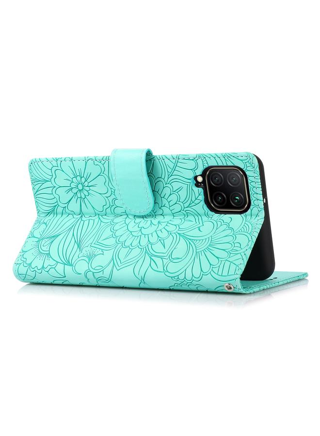 Zaboon Case For Huawei P40 lite Skin Feel Embossed Sunflower Horizontal Flip Leather Case with Holder & Card Slots & Wallet & Lanyard - Image 4