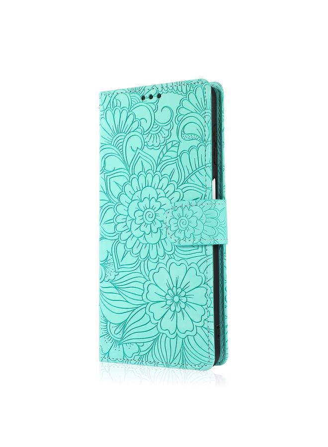 Zaboon Case For Huawei P40 lite Skin Feel Embossed Sunflower Horizontal Flip Leather Case with Holder & Card Slots & Wallet & Lanyard - Image 2