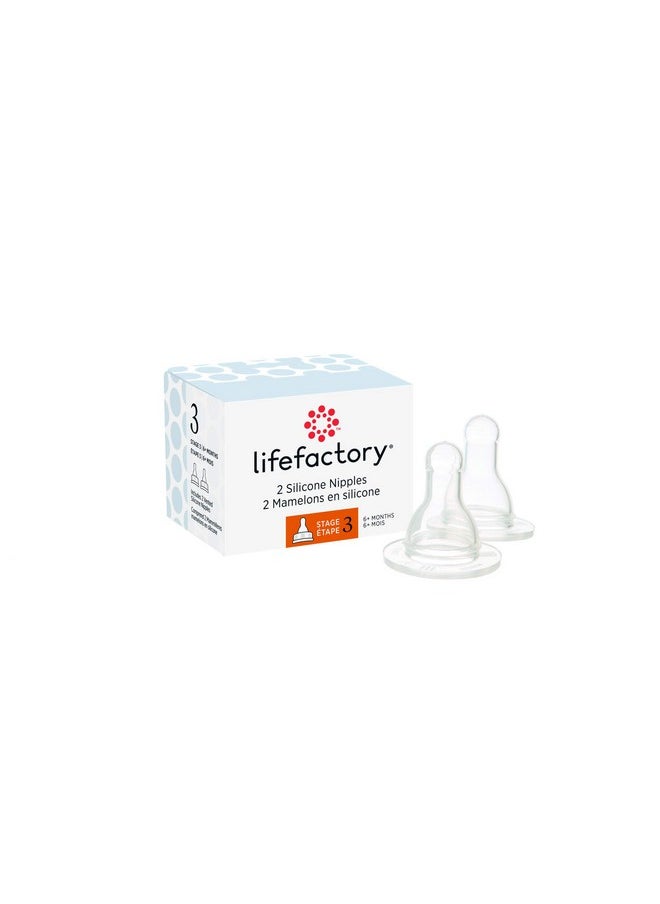 lifefactory Bpafree Stage 3 (6+ Months) Silicone Nipples 2Pack  - Image 2