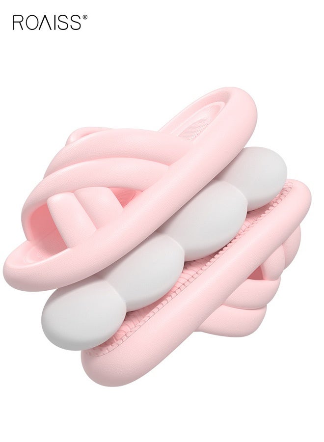 رويس شباشب حمام نسائية مريحة ذات نعل ناعم، بتصميم بسيط متقاطع، مناسبة للاستخدام المنزلي والاستحمام، مانعة للانزلاق، مقاومة للروائح والتسرب، بتصميم ماسي. - Image 5