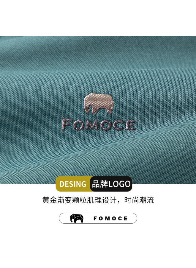 Fomoce قميص بولو قصير الأكمام للرجال للأعمال الكاجوال القابل للتنفس للصيف - Image 5