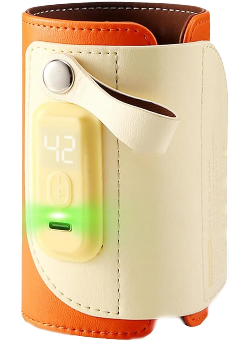 SOLARAE سخان زجاجة محمول، مع شحن سريع 18 واط وشاشة LED، تحكم في درجة الحرارة قابل للتعديل، سخان زجاجة للأطفال عبر USB لحليب الثدي أو الحليب الصناعي للسفر وأنشطة خارجية أخرى - Image 1