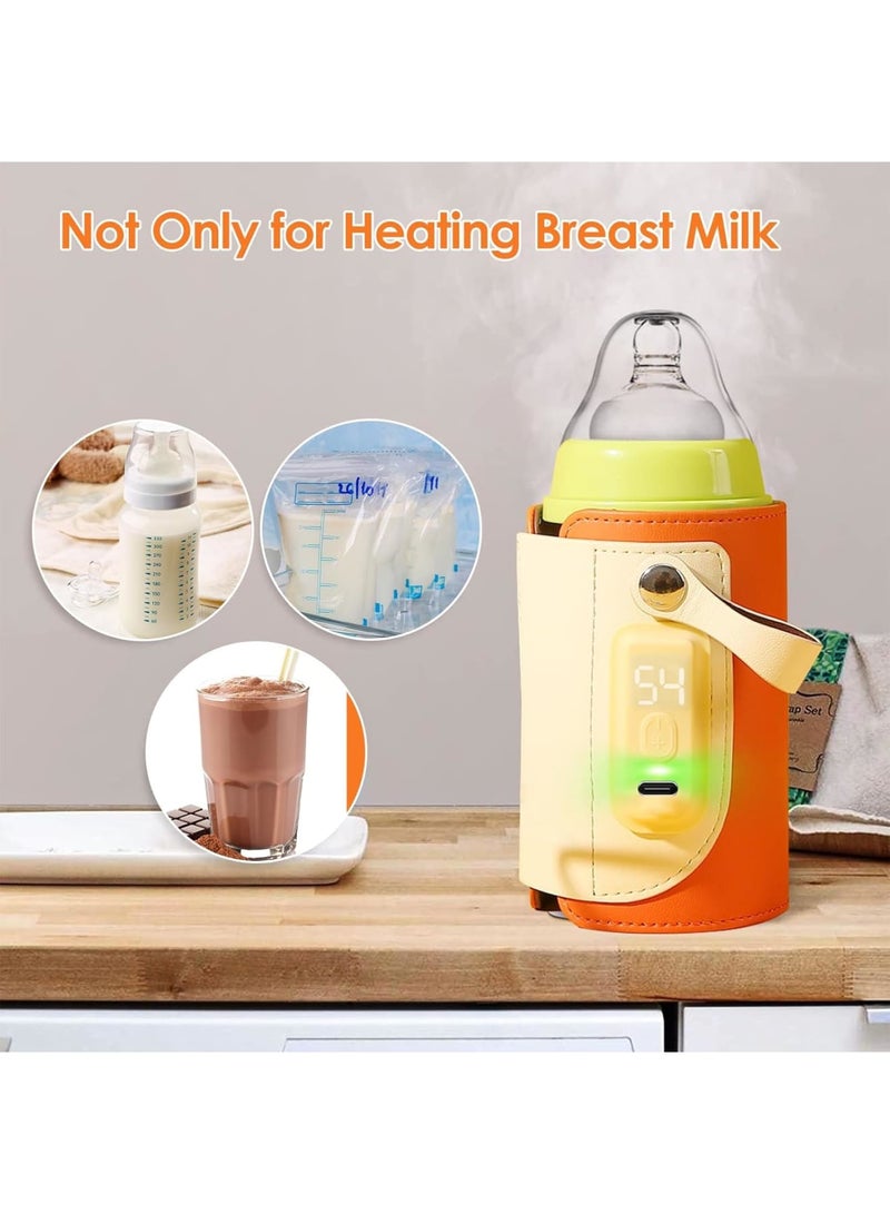 SOLARAE سخان زجاجة محمول، مع شحن سريع 18 واط وشاشة LED، تحكم في درجة الحرارة قابل للتعديل، سخان زجاجة للأطفال عبر USB لحليب الثدي أو الحليب الصناعي للسفر وأنشطة خارجية أخرى - Image 5