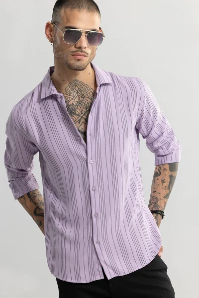 SNITCH Quartet Purple Stripe Shirt