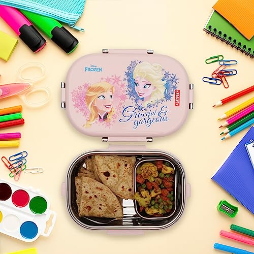 JAYPEE Inner Stainless Steel Insulated Lunch Box Topsteel Graceful & Gorgeous, Pink, 600 ml, Suitable for School Kids, Girls & Boys - Image 2