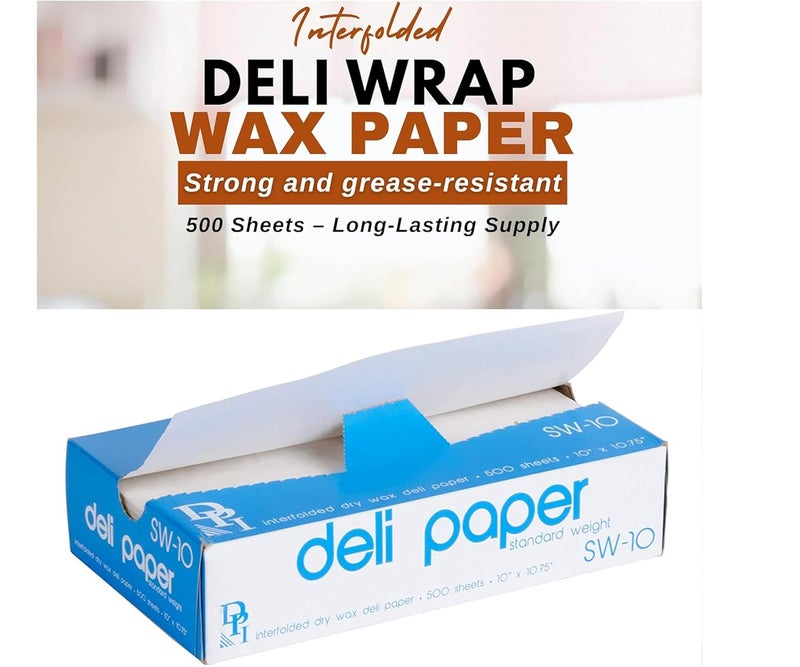 Durable Packaging 10" x 10 3/4" Interfolded Deli Wrap Wax Paper - Image 3