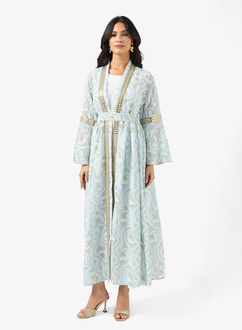 خزانة عباية مطبوعة مع بطانة داخلية