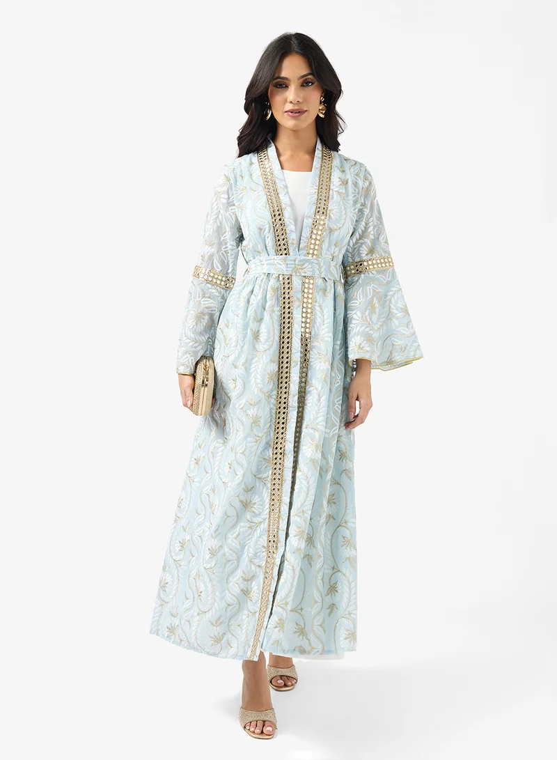 Khizana Printed Abaya with Inner