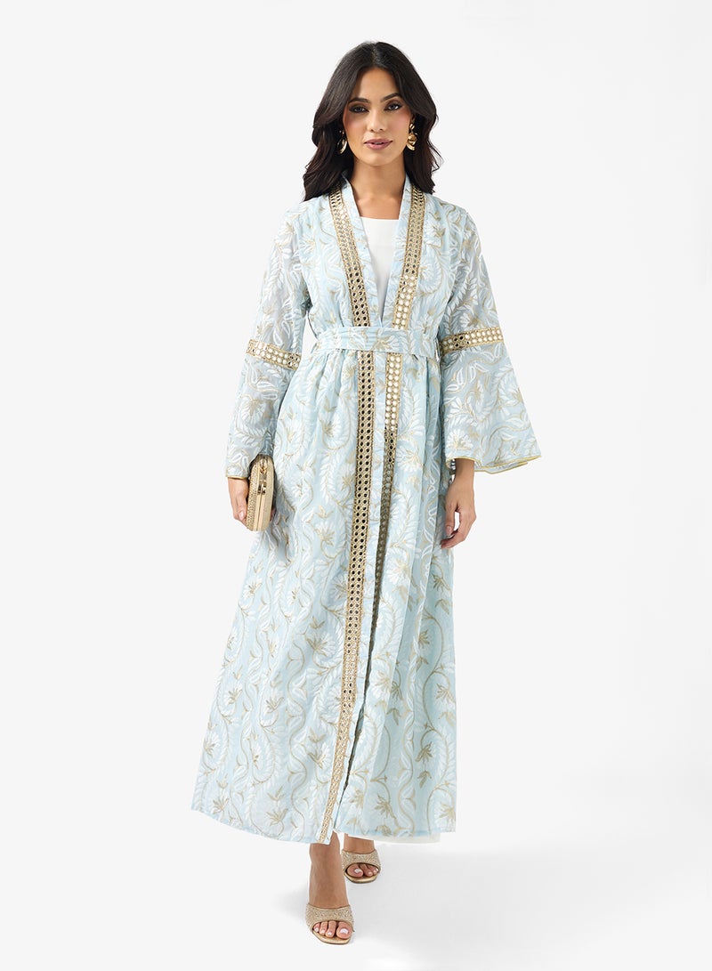 خزانة عباية مطبوعة مع بطانة داخلية - Image 1