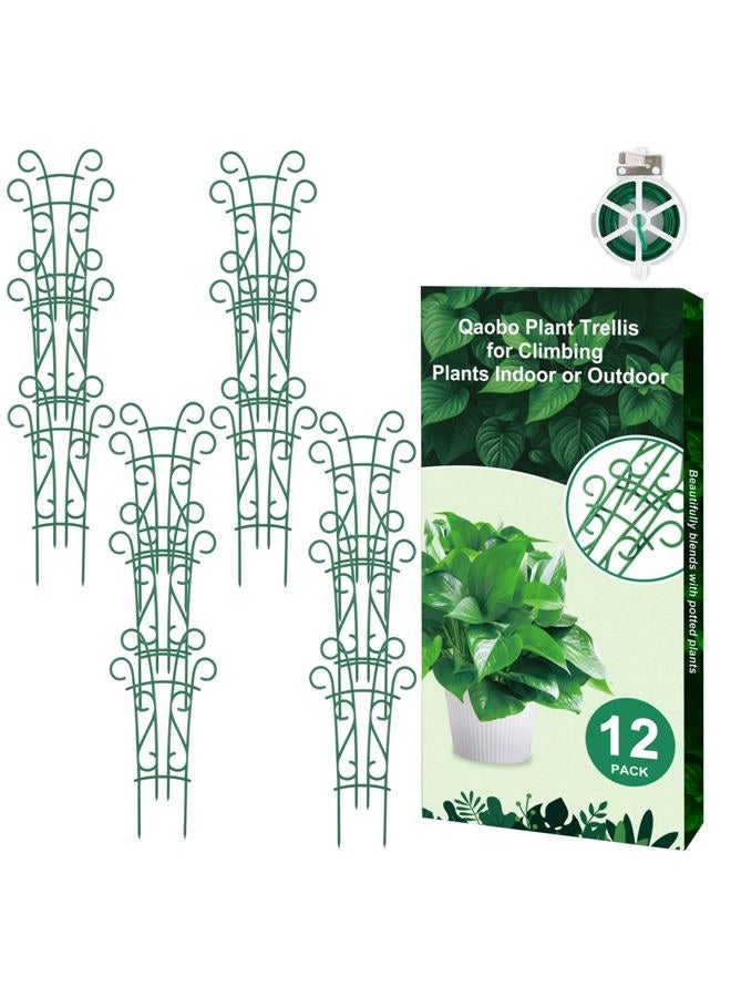 Qaobo Qabo Garden Trellis for Indoor Plants Plant Support 12 Pack - Image 1