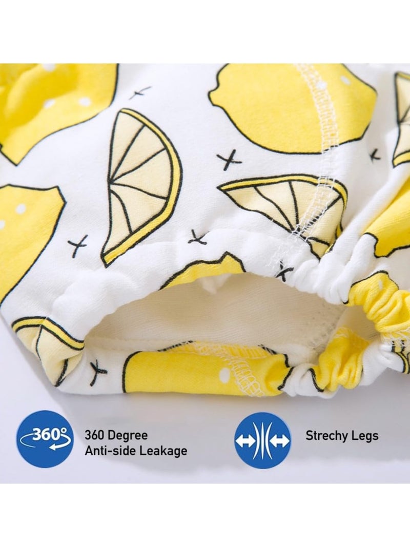 Anmi 7 PCS Baby Potty Training Pants for Girls & Boys, Breathable 6-Layer Cotton Training Underwear, Absorbent Learning Pants (Girls, Size100) - Image 3