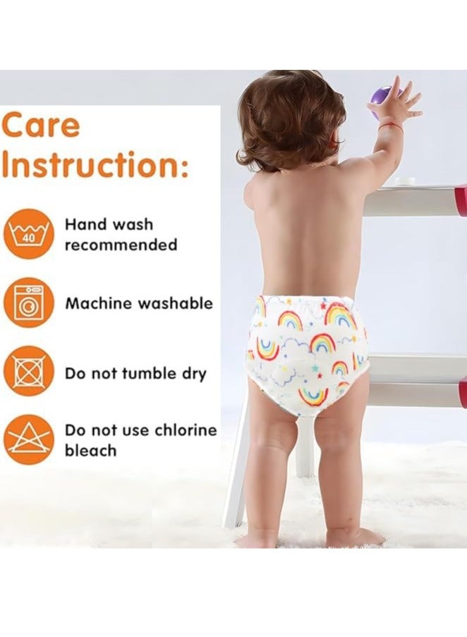 Anmi 7 PCS Baby Potty Training Pants for Girls & Boys, Breathable 6-Layer Cotton Training Underwear, Absorbent Learning Pants (Girls, Size100) - Image 5