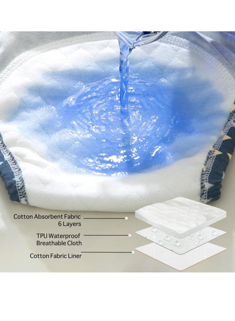 Anmi 7 PCS Baby Potty Training Pants for Girls & Boys, Breathable 6-Layer Cotton Training Underwear, Absorbent Learning Pants (Girls, Size100) - Image 2