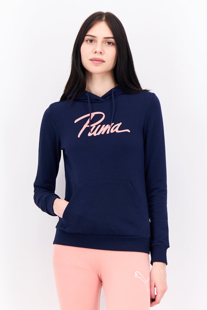 PUMA Women Sportswear Fit Long Sleeves Outdoor Sweatshirt, Navy - Image 1
