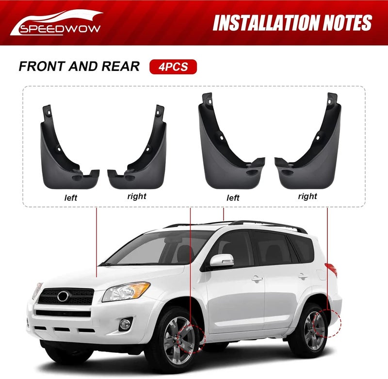 SPEEDWOW Mud Flaps for 2006-2012 Toyota RAV4 - Image 5