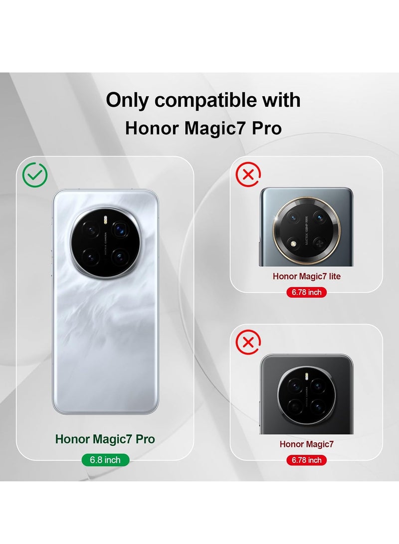 غطاء حماية لهاتف Honor Magic 7 Pro مصنوع من السيليكون السائل المضاد لبصمات الأصابع مع غطاء حماية للكاميرا لهاتف Honor Magic 7 Pro 5G مقاس 6.8 بوصة - Image 2