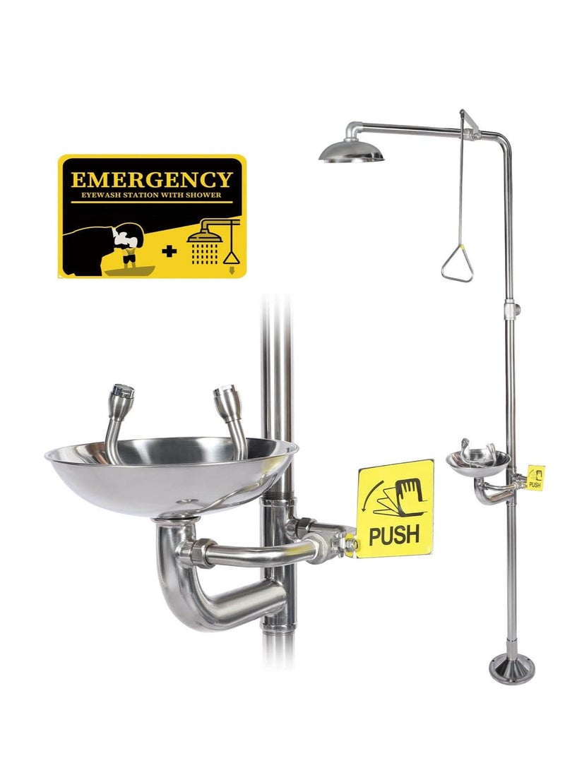 BIONEX Emergency Shower Eyewash Station Combination Eye Wash Station with Shower Safety - Image 2