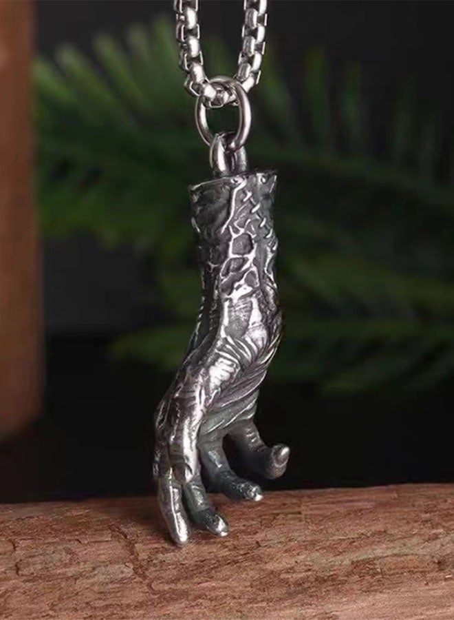 نيوترل قبضة اليد - اغتنم الفرصة، حظًا سعيدًا وتمنيات بالتوفيق والرغبة قلادة رجالية شخصية متعددة الاستخدامات للرجال موديلات المد والجزر للرجال من طراز هيب هوب ستريت ريترو أوروبا والولايات المتحدة سلسلة مفاتيح للرجال والنساء إكسسوارات سلسلة مفاتيح السيارة قلادة عتيقة مطلية بالفضة (فضية عتيقة) - Image 4