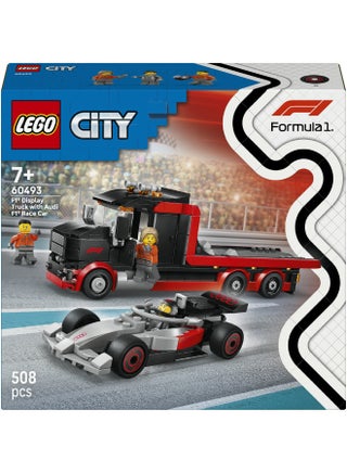 ‏سيتي شاحنة عرض F1‎ مع سيارة السباق Audi F1‎، لعبة بناء سيارة للأطفال بعمر ٧ سنوات وأكثر (٥٠٨ قطعة) 60493 - view 2