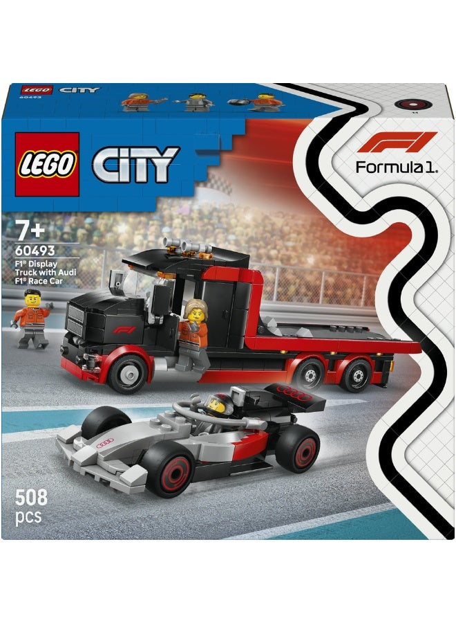 LEGO City F1 Display Truck with Audi F1 Race Car Toy 60493 (Age 7+, 508 Pieces) - Image 2