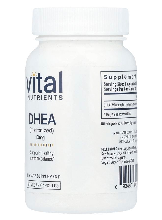 Vital Nutrients DHEA (Micronized) 10 mg 60 Vegan Capsules - Image 2
