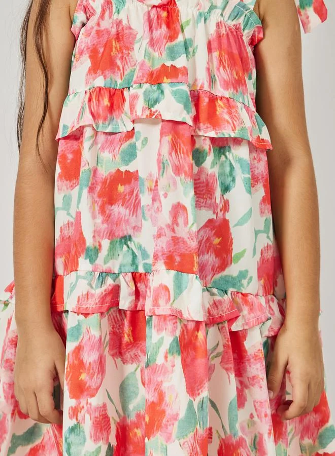 ستايلي Floral Print Cami Layered Dress