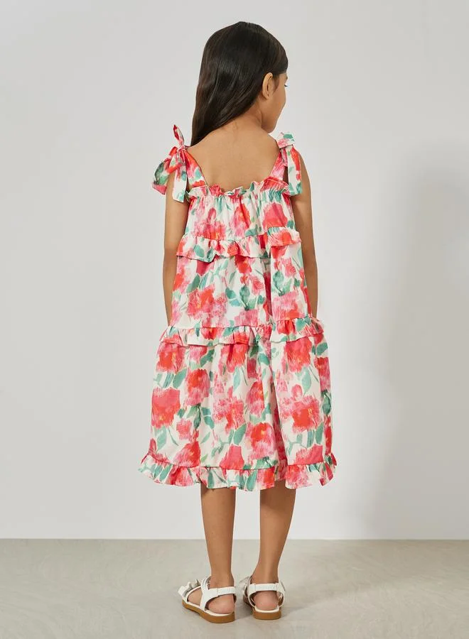 ستايلي Floral Print Cami Layered Dress