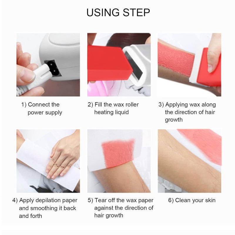 comfrt Roll-On Wax Cartridge for Hair Removal 100g Roller Depilatory Wax for Body Legs Arms Armpit Bikini Hair Removal Professional or Home Uses(Strawberry) - Image 5