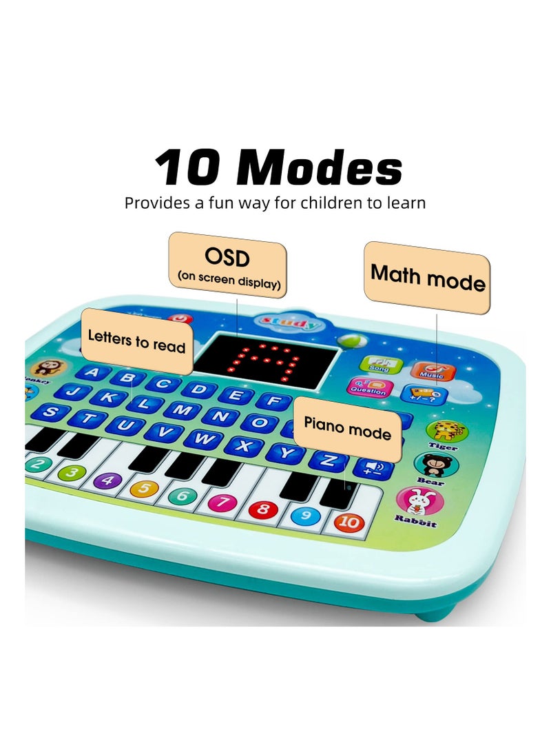 Zikra Kid Tablet Toddler Learning Pad Interactive Educational Toy with Screen Fun Gifts Music/Piano/ABC/Numbers/Words/Spell/Animals for Kids Age 1-2-3-4 Year Old Toddler Tablet Interactive Educational Toy - Image 2