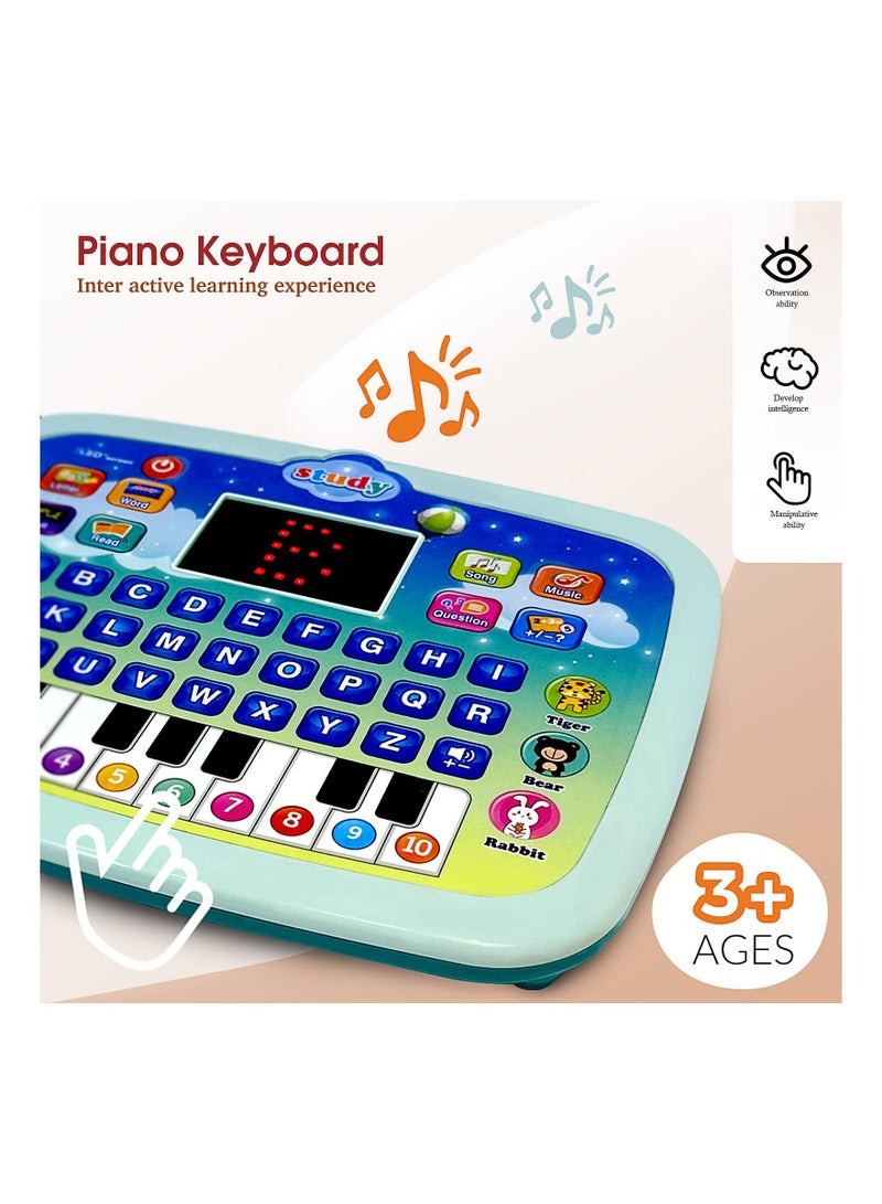 Zikra Kid Tablet Toddler Learning Pad Interactive Educational Toy with Screen Fun Gifts Music/Piano/ABC/Numbers/Words/Spell/Animals for Kids Age 1-2-3-4 Year Old Toddler Tablet Interactive Educational Toy - Image 4