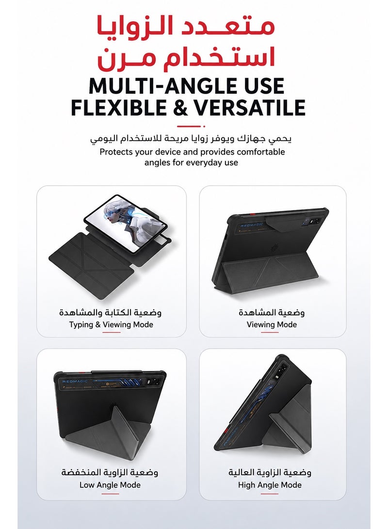 REDMAGIC Astra 2 Original Dual Sided Smart Magnetic Folio Protective Case, Multi Angle Stand, Auto Wake & Sleep For Astra 2 (5Pro) - Image 3