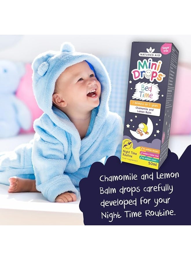 Natures Aid Mini Drops Bed Time 50ml – Supports Restful Sleep and Calm – Natural Supplement for Kids 3 Months to 5 Years at Bedtime – Vegan, Gluten-Free, Non-GMO – Easy Dropper – No Added Sugar - Image 2