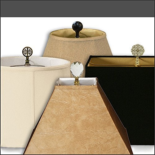 Royal Designs Inc Royal Designs, Inc. HA-1001-8BR-1 Heavy Duty Lamp Harp Finial And Lamp Harp Holder Set, 8", Polished Brass - Image 2