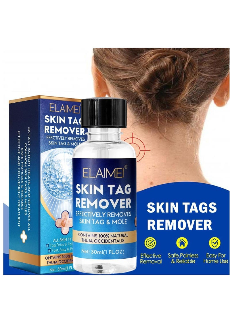 Elaimei Skin Tag Remover Mole Remover Effectively Removes Skin Tag And Mole Quick Results & Effective All Natural Extract Suitable for All Skin Types Easy Use at Home 30ml  - Image 4
