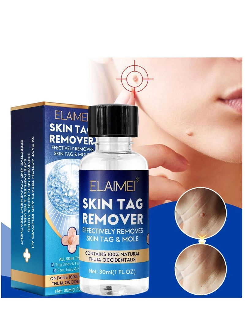 Elaimei Skin Tag Remover Mole Remover Effectively Removes Skin Tag And Mole Quick Results & Effective All Natural Extract Suitable for All Skin Types Easy Use at Home 30ml  - Image 5