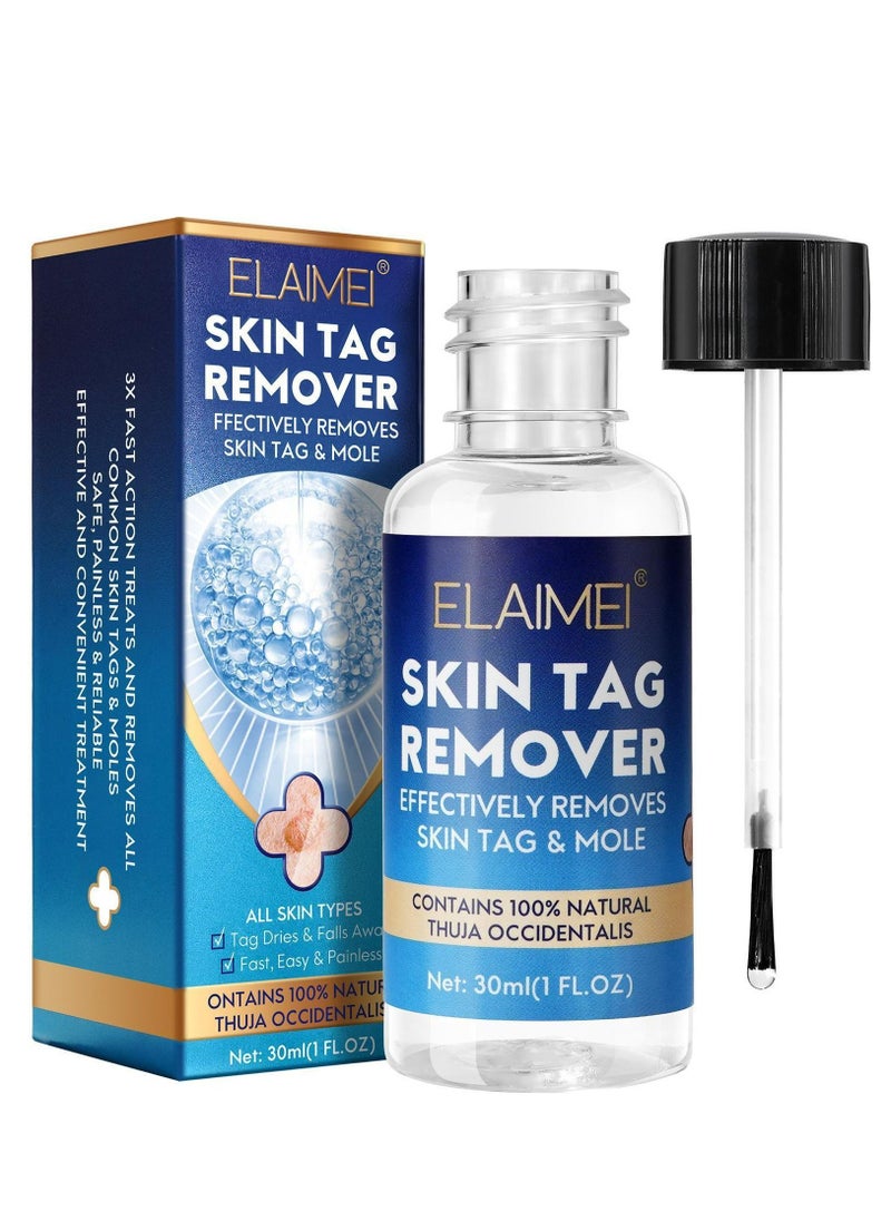 Elaimei Skin Tag Remover Mole Remover Effectively Removes Skin Tag And Mole Quick Results & Effective All Natural Extract Suitable for All Skin Types Easy Use at Home 30ml  - Image 2