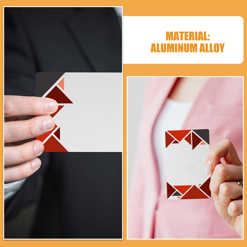 200pcs Metal Business Cards Sublimation Blank Aluminum Alloy Card Thick Engraving Plate For Diy Office Customer Printing - Image 4