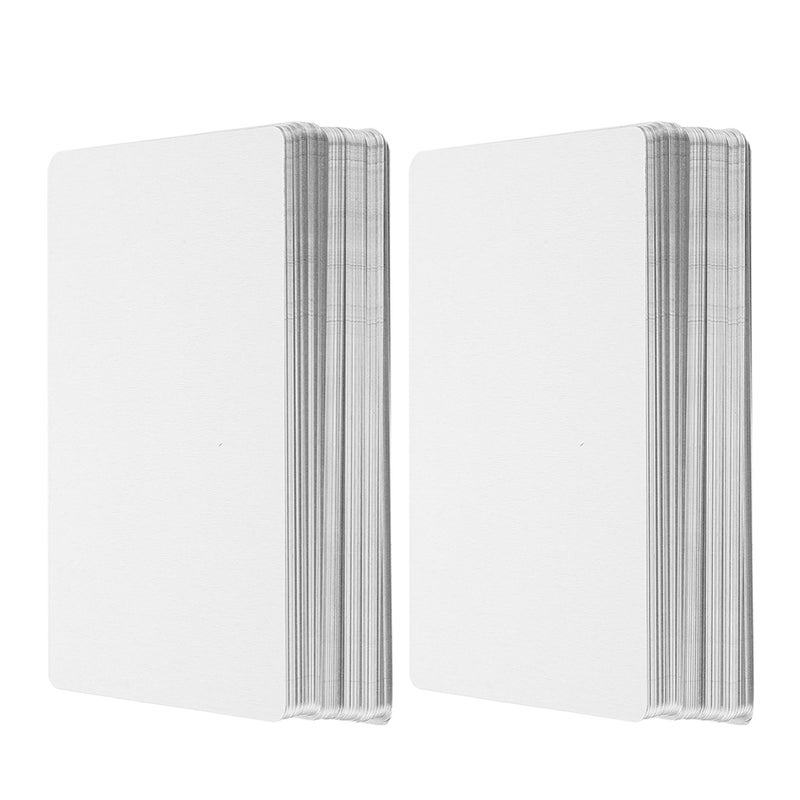 200pcs Metal Business Cards Sublimation Blank Aluminum Alloy Card Thick Engraving Plate For Diy Office Customer Printing - Image 1