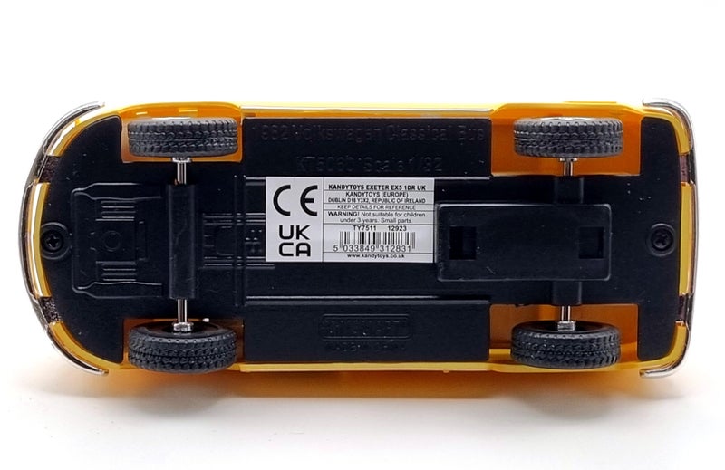 KiNSMART 1962 Volkswagen Classic Bus 1:32 Scale 5" Die Cast Metal Model Toy Van Pullback Acation (Maroon) - Image 5